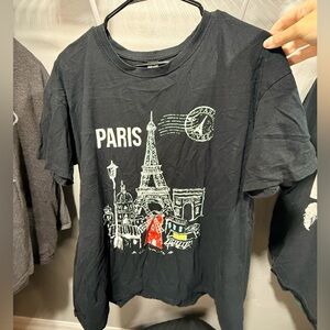 Paris Graphic Women's T-Shirt - Black